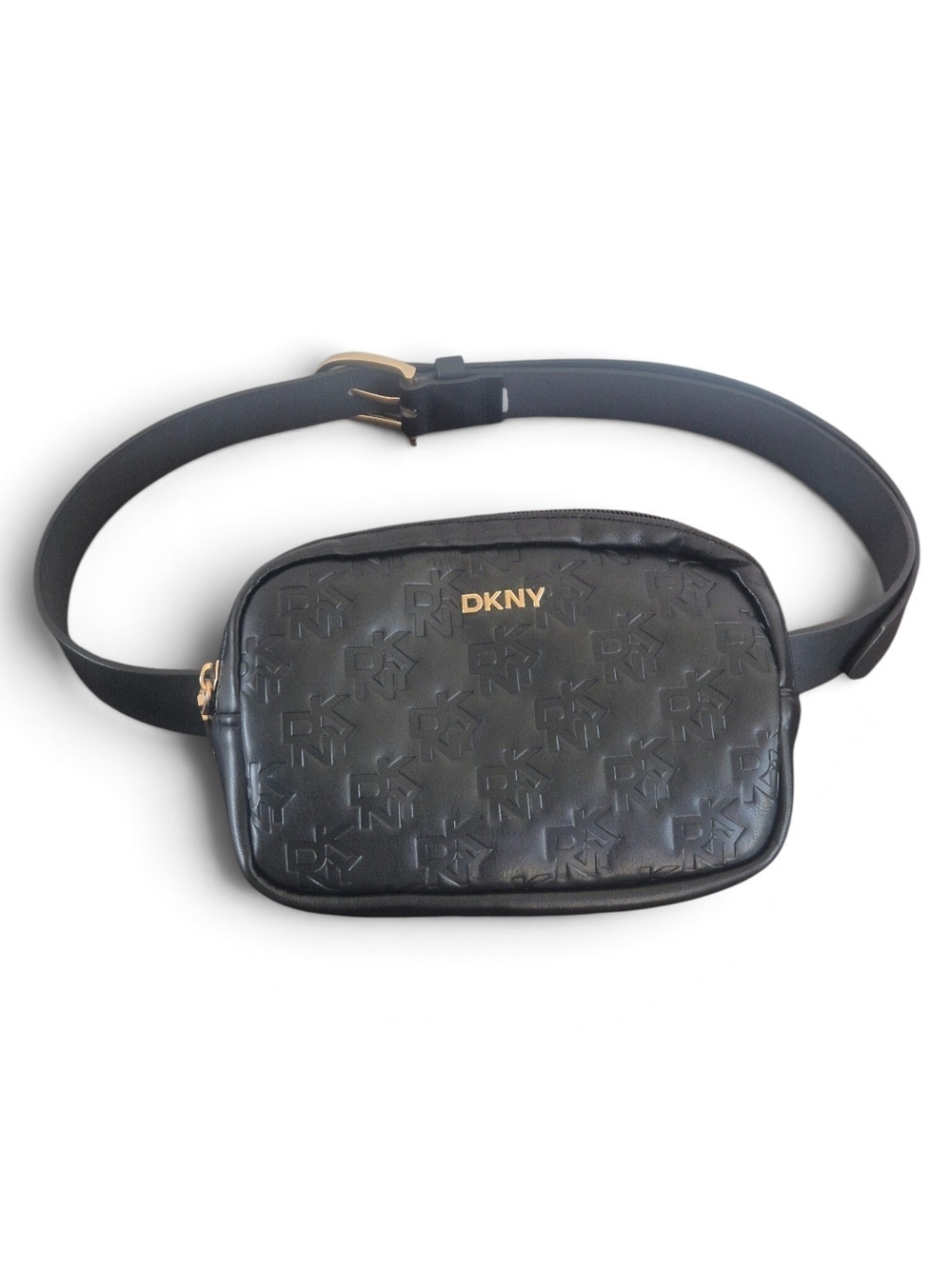 DKNY Black Synthetic Logo Belt Bag